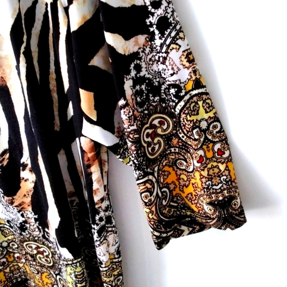 JM Collection Ladies Animal print top - Picture 4 of 9